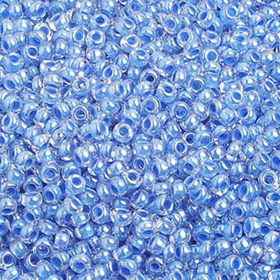 Picture of Size 10 Seed Beads, Blue Color-Lined, Approximately 25 Grams