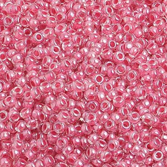 Picture of Size 10 Seed Beads, Red Color-Lined, Approximately 25 Grams
