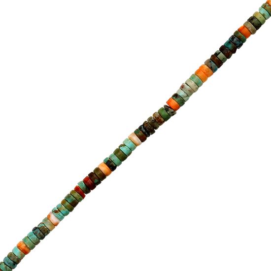 Picture of Stabilized Turquoise with Spiny Heishi