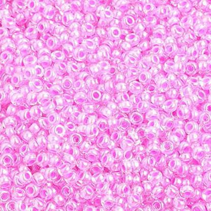 Picture of Size 10 Seed Beads, Mauve Color-Lined, Approximately 25 Grams
