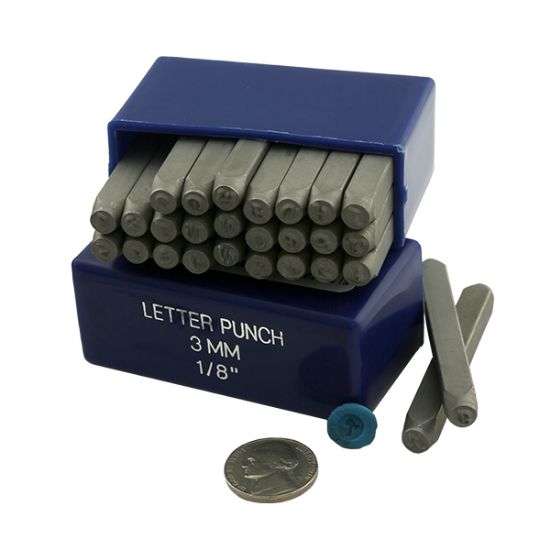 Picture of Alphabet Uppercase Stamp Set, Monoty 1/8", 27 pieces