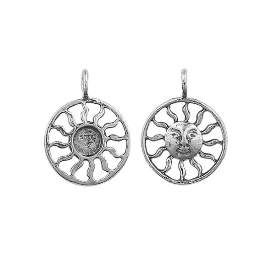 Picture of Sterling Silver Sun Charm 17mm