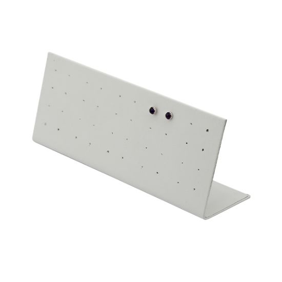 Picture of White Faux Leather Earring Display Stand, 2"-15/16 x 7"