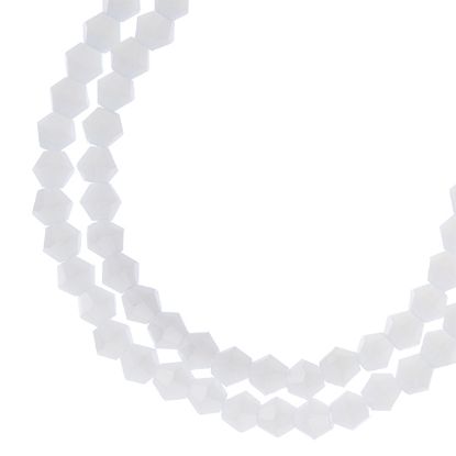Picture of Crystal Lane UV White Rondelle, 2 Strand: 4mm - 7" Strand