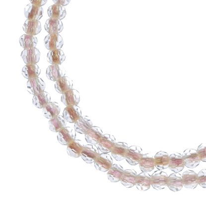 Picture of Crystal Lane White Rondelle, 2 Strand: 4mm - 7" Strand