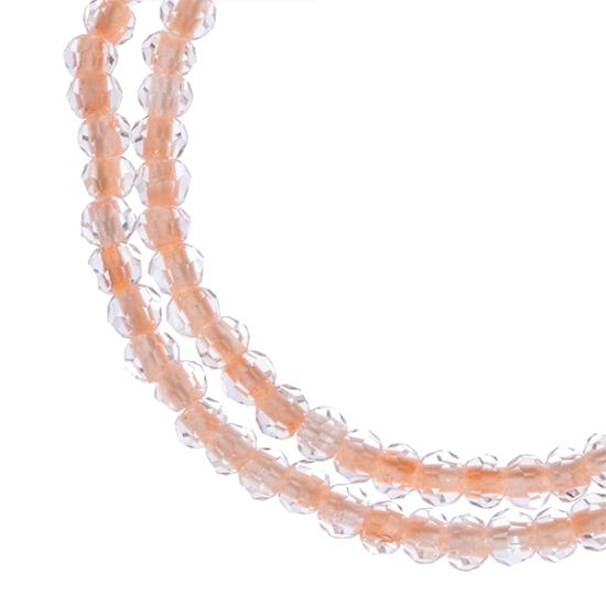 Picture of Crystal Lane Orange Rondelle, 2 Strand: 4mm - 7" Length
