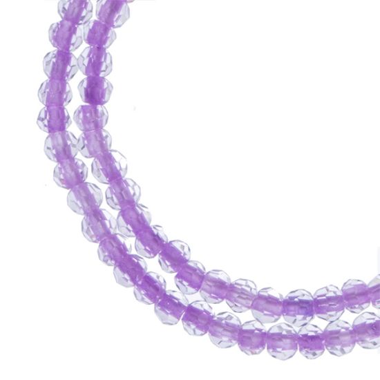Picture of Crystal Lane UV Rose Rondelle, 2 Strand: 4mm - 7" Length
