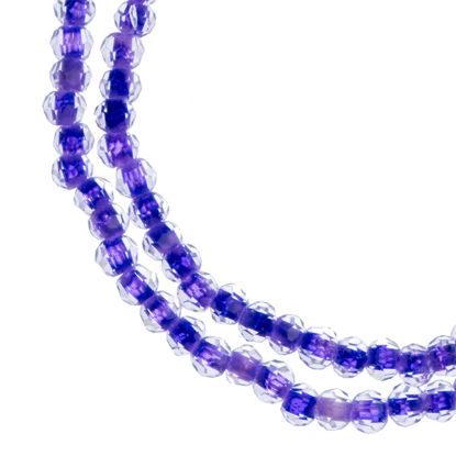 Picture of Crystal Lane Purple & Light Purple Rondelle, 2 Strand: 4mm - 7" Length