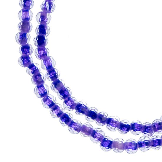 Picture of Crystal Lane Purple & Light Purple Rondelle, 2 Strand: 4mm - 7" Length
