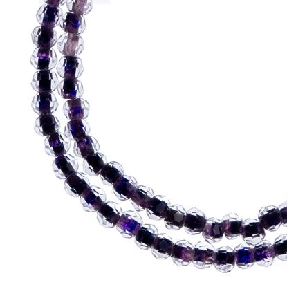 Picture of Crystal Lane Dark Purple & Light Purple Rondelle, 2 Strand: 4mm - 7" Length