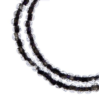 Picture of Crystal Lane Purple Rondelle, 2 Strand: 4mm - 7" Length