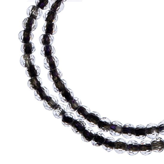 Picture of Crystal Lane Purple Rondelle, 2 Strand: 4mm - 7" Length