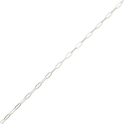 Picture of Sterling Silver Flat Cable Bulk Chain 2.2mm, Sold by the Foot