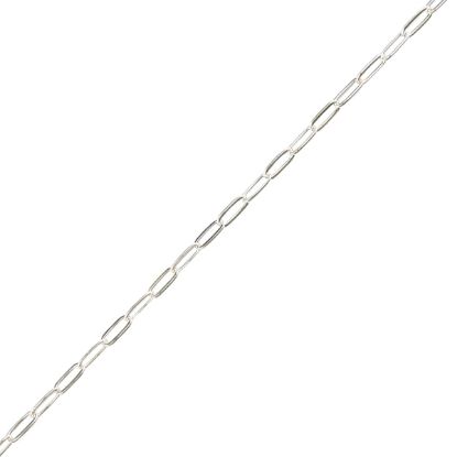 Picture of Sterling Silver Flat Style "BB"Cable Bulk Chain 2.6mm, Sold by the Foot