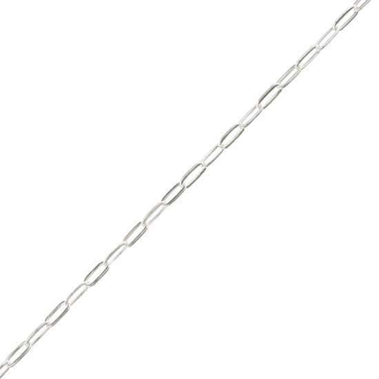 Picture of Sterling Silver Flat Style "BB"Cable Bulk Chain 2.6mm, Sold by the Foot