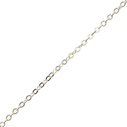 Picture of Sterling Silver Flat Cable Bulk Chain 3.1mm, Sold by the Foot 