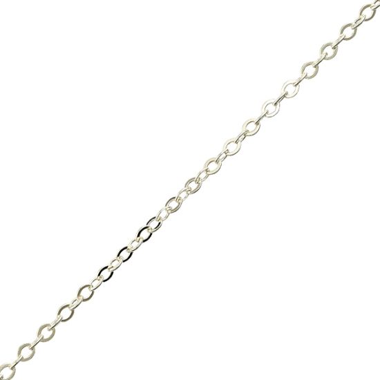 Picture of Sterling Silver Flat Cable Bulk Chain 3.1mm, Sold by the Foot 