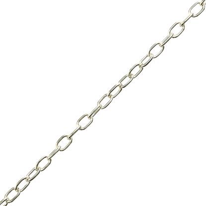 Picture of Sterling Silver Oval Cable Bulk Chain 3.3mm, Sold by the Foot