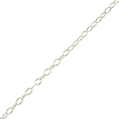 Picture of Sterling Silver Oval Cable Bulk Chain 3.32mm, Sold by the Foot