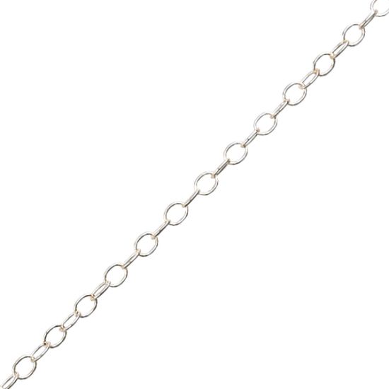 Picture of Sterling Silver Oval Cable Bulk Chain 3.6mm, Sold by the Foot