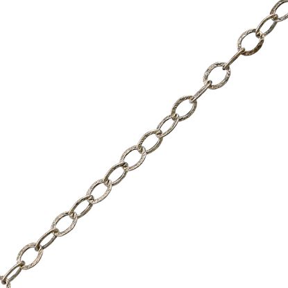 Picture of Sterling Silver Stamped Cable Bulk Chain 5.8mm, Sold by the Foot