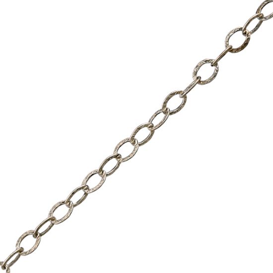 Picture of Sterling Silver Stamped Cable Bulk Chain 5.8mm, Sold by the Foot