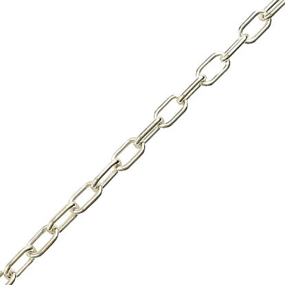 Picture of Sterling Silver Rectangle Cable Bulk Chain 4.9mm, Sold by the Foot