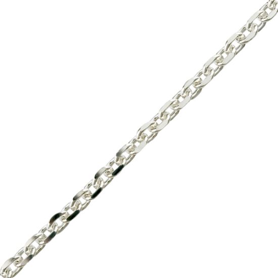 Picture of Sterling Silver Cable Diamond Cut Bulk Chain 6.2mm, Sold by the Foot