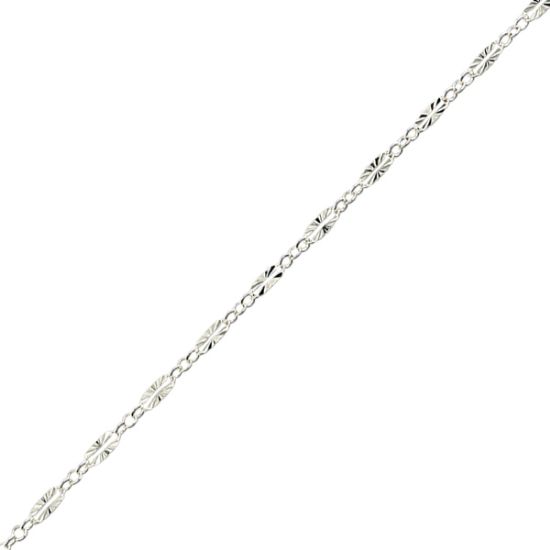 Picture of Sterling Silver Dapped Star Bulk Chain 2.5mm, Sold by the foot