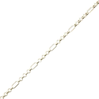 Picture of Sterling Silver Long & Short Rolo Bulk Chain 2.6mm, Sold by the Foot