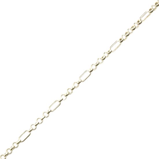 Picture of Sterling Silver Long & Short Rolo Bulk Chain 2.6mm, Sold by the Foot
