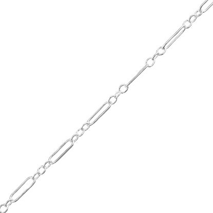 Picture of Sterling Silver Long And Short Bulk Chain 3.3mm, Sold by the Foot