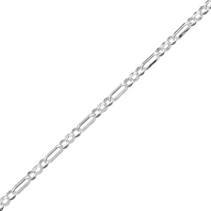 Picture of Sterling Silver Long & Short Rolo Bulk Chain 3.5mm, Sold by the Foot
