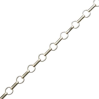Picture of Sterling Silver Long And Short 02A Bulk Chain 4.8mm, Sold by the Foot