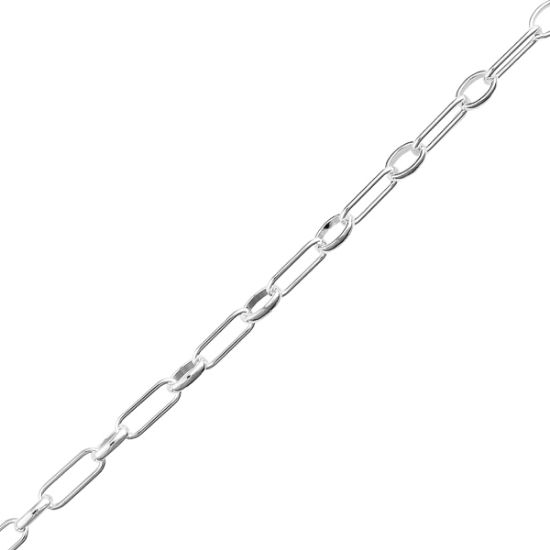 Picture of Sterling Silver Long & Short Bulk Chain 4.8mm, Sold by the Foot