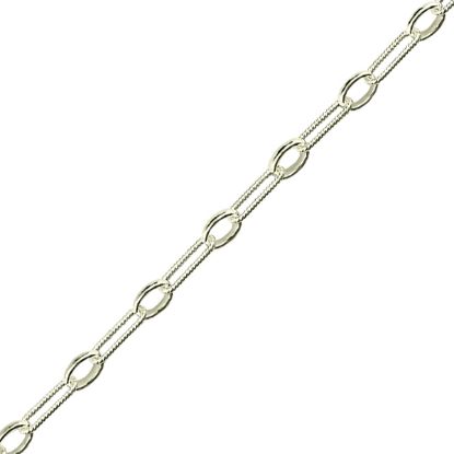 Picture of Sterling Silver Long & Short Twist Bulk Chain 2.7mm, Sold by the Foot