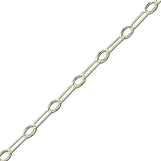 Picture of Sterling Silver Long & Short Twist Bulk Chain 2.7mm, Sold by the Foot