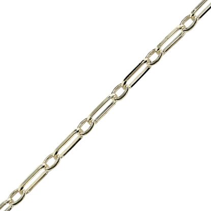 Picture of Sterling Silver Long & Short Rectangle Bulk Chain 6mm, Sold by the Foot