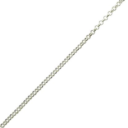 Picture of Sterling Silver Rolo Bulk Chain, 1.8mm, Sold by the foot, made in Italy.