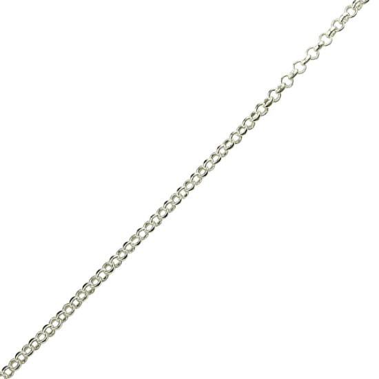 Picture of Sterling Silver Rolo Bulk Chain, 1.8mm, Sold by the foot, made in Italy.