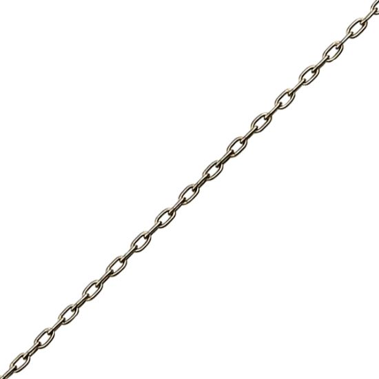 Picture of Sterling Silver Flat Cable Bulk Chain 2.6mm, Sold by the Foot