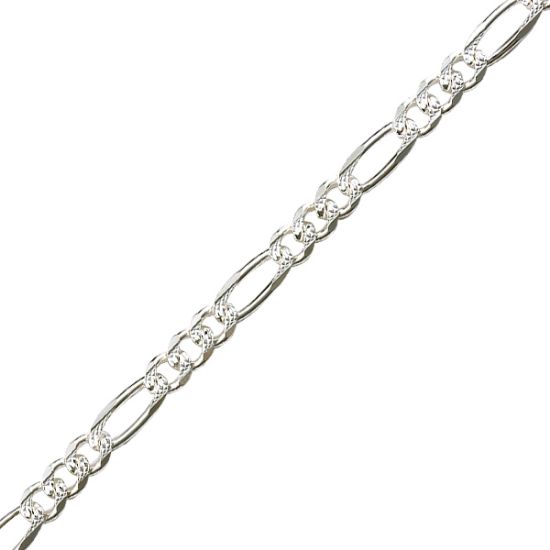 Picture of Sterling Silver Figaro Pattern Bulk Chain 6mm, Sold by the Foot